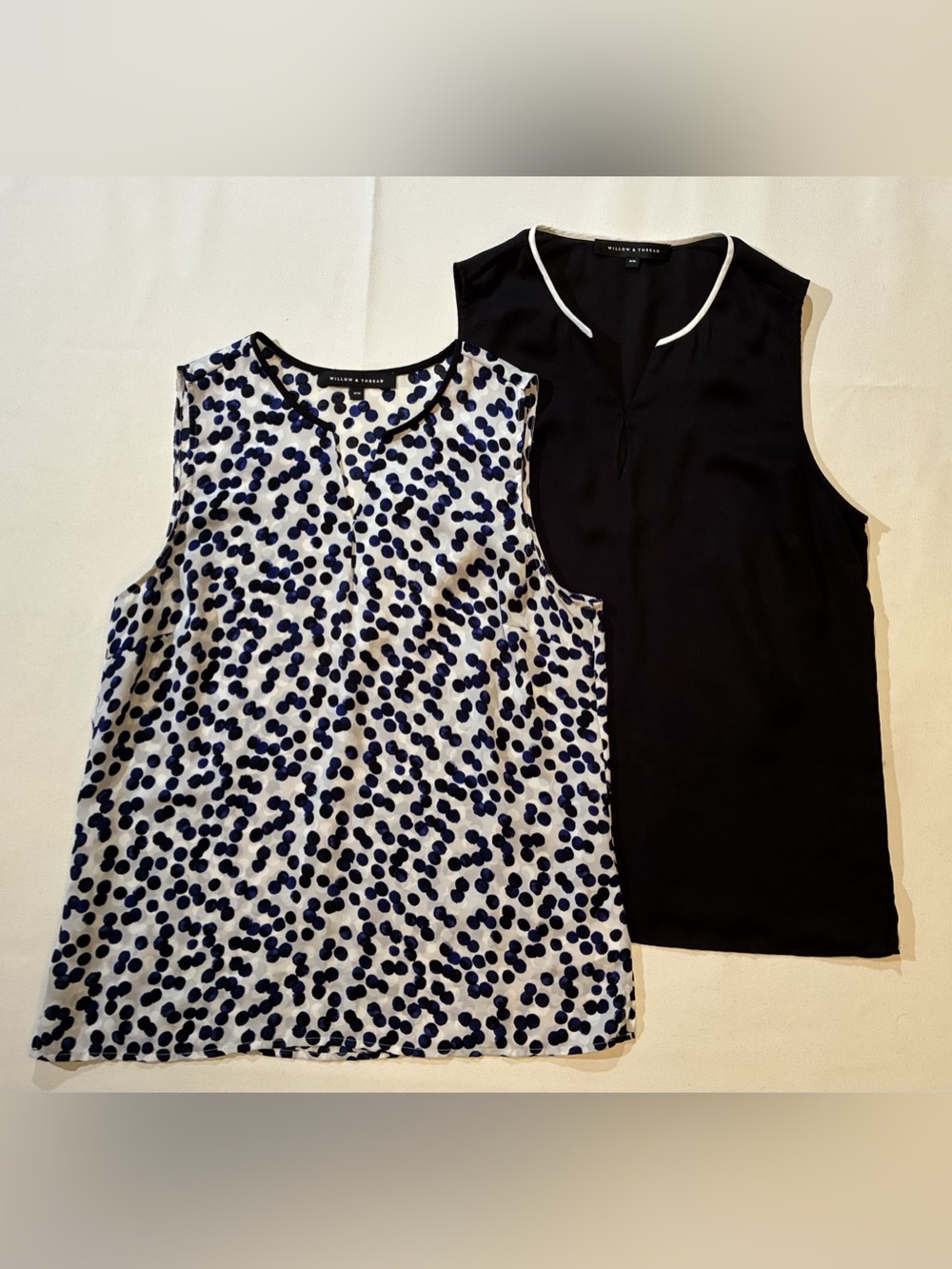 LOT OF 2 WILLOW & THREAD Sleeveless Blouse Office Bundle M Size Medium